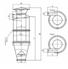 чертеж циклона ЦОЛ в Таганроге